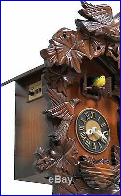 10-inch Mini Forester Bird Family Art Cuckoo Clock, Birdhouse Design -C00078