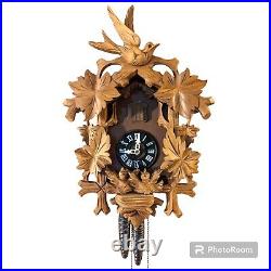 17 Vintage German Black Forest Cuckoo Clock Hand-Carved