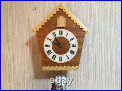 1975 Vintage USSR Mayak Wall Hanging Mechanical Wooden Cuckoo Clock Fight
