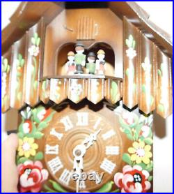 1 Day Regula German Black Forest Musical Cuckoo Clock Germany Hand Painted