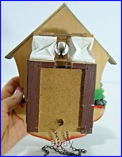 2x Vintage German Wooden Cuckoo Clock Job Lot Weather House Handcrafted H53