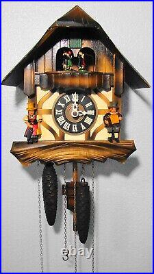 3695-96 Die Muhle Im Schwarzwald Holzhackerbub'n March German Cuckoo Clock
