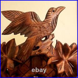 8 Days Large Cuckoo Clock Black Forest. 5 Leaf Made In Germany 12x9