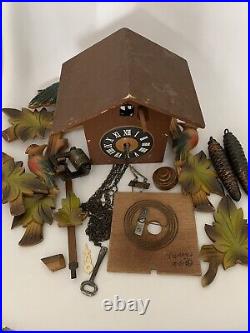 ANTIQUE GERMAN CUCKOO CLOCK For PARTS/REPAIR Only