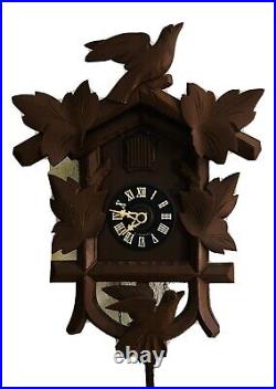 Antique Black Forest 1-day Hubert Herr 1 Bird Cuckoo Clock