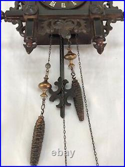 Antique Black Forest Carved Chalet Cuckoo Clock