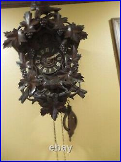 Antique Black Forest Cuckoo Wall Clock, Rare German Mfg