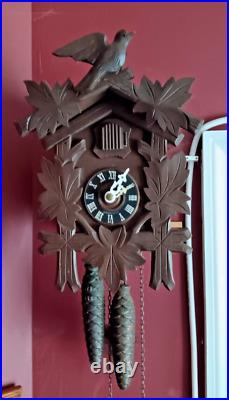 Antique Black Forest German Cuckoo Clock Cleaned And Serviced