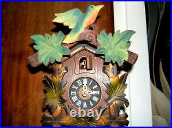 Antique Black Forest cuckoo/ two Weight clock by Regula Germany