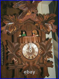 Antique Black forest Cuckoo/Musical 3 Weight clock by E. Schmeckenbecher Germany
