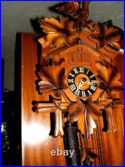 Antique Black forest Cuckoo/ Musical 3 Weight clock by Falstaff Germany