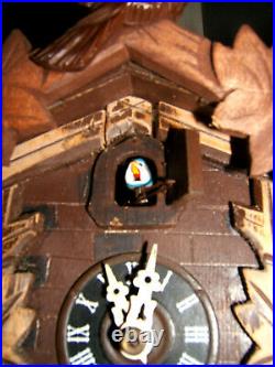 Antique Black forest Cuckoo/ clockl 2 Weight clock by Falstaff Germany