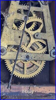 Antique Clock Pendulum Cuckoo Tocante Chime Watch Wood 24h