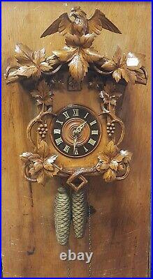 Antique German Cuckoo Wall Clock Schwald 1875s