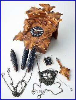 Antique German cuckoo clock Moulin Rouge style