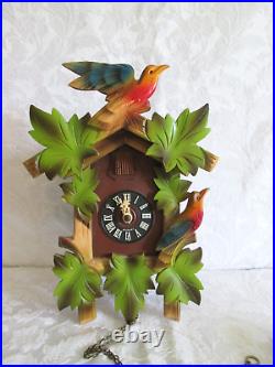 Antique Germany Black Forest HUBERT HERR Cuckoo Clock for Parts Beautiful