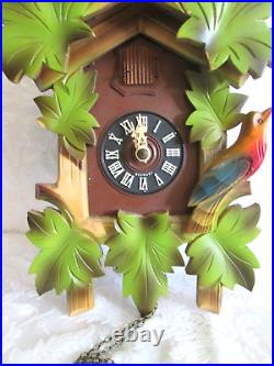 Antique Germany Black Forest HUBERT HERR Cuckoo Clock for Parts Beautiful