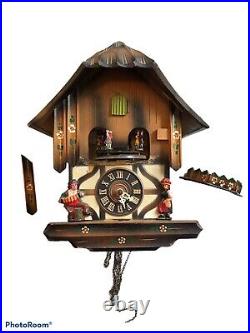 Antique Shmeckenbecher German Black Forest Dancing Musical Cuckoo Clock REPAIR