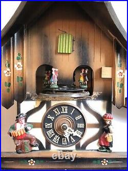 Antique Shmeckenbecher German Black Forest Dancing Musical Cuckoo Clock REPAIR
