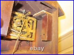 Antique THE LUX CLOCK MFG. INC. Waterbury, N. Y. USA Cuckoo Clock, Wooden, Restore