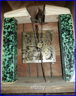 Antique Victorian large black Forrest cuckoo clock fully working 23 high 13
