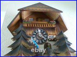 Beautiful Genuine Black Forest Cuckoo Clock With Swiss Musical Movement, 3Weights