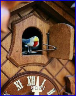Beautiful Vintage German Black Forest Weight Driven Automaton Cuckoo Wall Clock