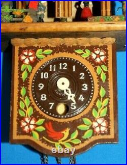 Beautiful Vintage Toggili German Cuckoo Clock For Parts or Repair
