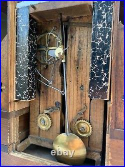 Beha Double Fusee Black Forest Mantel Cuckoo Clock Cir 1885