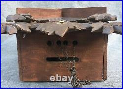 Big antique black forest cuckoo clock case wood mid 1900's Germany to restore