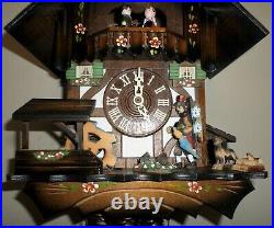 Black Forest 2 Tune Music Dancers Animated Clock Peddler Chalet Cuckoo Clock