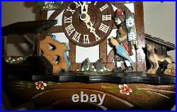 Black Forest 2 Tune Music Dancers Animated Clock Peddler Chalet Cuckoo Clock