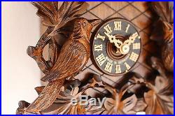 Black Forest Cuckoo Clock 1 day carved new mechanical handmade wood
