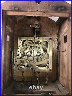 Black Forest Cuckoo Clock Case- With Movement-Parts Or Repair Only-Please Read