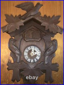 Black Forest Cuckoo Clock-Double Door-Parts Or Repair-Please Read For More Info