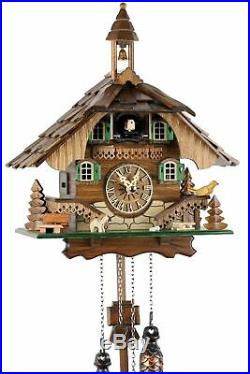 Black Forest House 32cm- 20563 Cuckoo Clock Real Wood New Battery Powered
