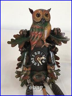 Black Forest Musical Cuckoo Clock By Hubert Herr -animated Figures & Moving Ears