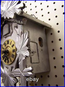 Black Forest Unique Silver and Gold Tone One Day Cuckoo Clock