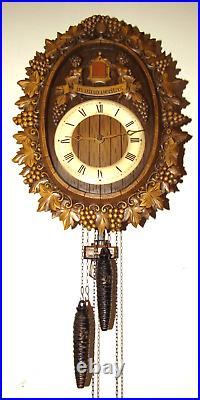 Black Forest Winery Cuckoo Clock 30-Hour Weights Driven Made in Germany