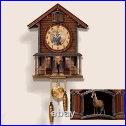 Bradford Exchange John Wayne American Icon Illuminated Cuckoo Clock NEW