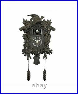 Brand New Acctim Hamburg Cuckoo Pendulum Bronze Wood Effect Antique Wall Clock
