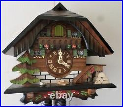 Breathtaking Rare German Black Forest Wood Mountain Chalet Cabin Cuckoo Clock