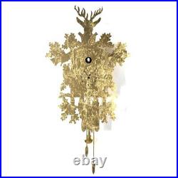 CUCU gold LEAF Luxury design cuckoo clock Diamantini Domeniconi