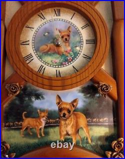 Charming Chihuahuas Cuckoo Clock The Bradford Exchange HappyTails LIMITED EDTION