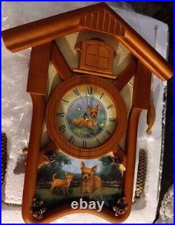 Charming Chihuahuas Cuckoo Clock The Bradford Exchange HappyTails LIMITED EDTION