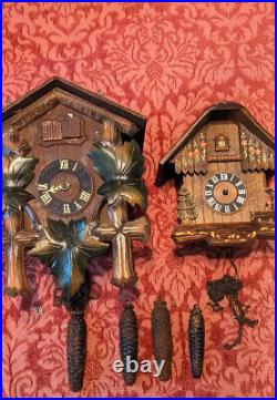 CooCoo Clocks 2 and 4 Weights Made In Germany Wood