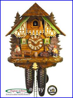 Cuckoo Clock Black Forest The Garden Gnome Clock 8-Day Movement by August Schwer