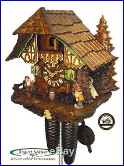 Cuckoo Clock Black Forest The Garden Gnome Clock 8-Day Movement by August Schwer