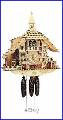 Cuckoo Clock Black Forest house with tower SC 8TMT 1071/0 NEW