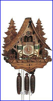 Cuckoo Clock Chalet with moving bear and mill-wheel SC 8TMT 2653/9 NEW